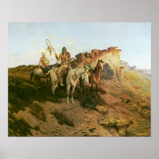 Vintage Amerikanische Ureinwohner, Pfefferlinge de Poster (Vorne)