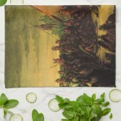 Vintage Amerikanische Ureinwohner, Sioux-Kriegsrat Geschirrtuch (Gefaltet)