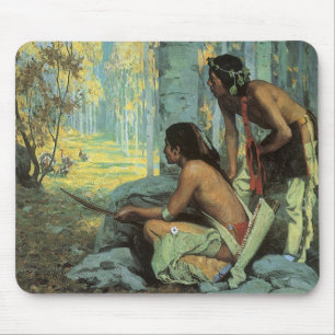 Vintage Amerikanische Ureinwohner, Taos Türkei Jäg Mousepad