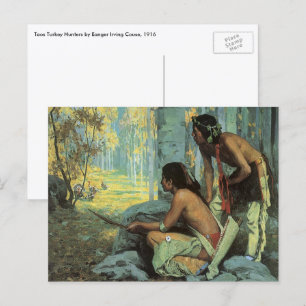Vintage Amerikanische Ureinwohner, Taos Türkei Jäg Postkarte