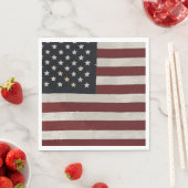 Vintage amerikanische Wasserfarbenflagge 4. Juli Serviette (Beispiel)