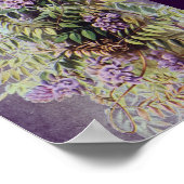 Vintage amerikanische Wisteria Purple Blumen Poster (Ecke)