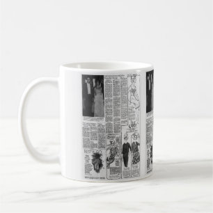 Vintage amerikanische Zeitung Kennedy 1963 Kaffeetasse