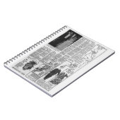 Vintage amerikanische Zeitung Kennedy 1963 Notizblock (Linke Seite)