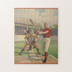 Vintage amerikanischer Baseball 1895 Puzzle