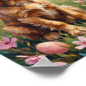Vintage Amerikanischer Cocker Spaniel Ostern Blüte Poster (Ecke)