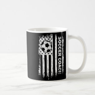 Vintage-Amerikanischer-Flagge-Fußball-Trainer-Fußb Kaffeetasse