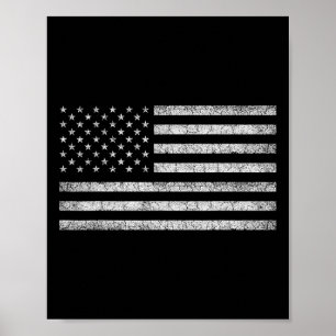 Vintage Amerikanischer Flagge T-Shirt Frauen Männe Poster