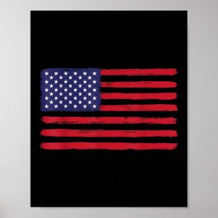 Vintage-amerikanischer Flaggentag der Veteranen Poster