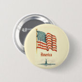 Vintage-amerikanischer-Freundschaftsbutton Button (Vorne & Hinten)
