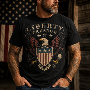 Vintage-Amerikanischer-Liberty-Freedom-Adler T-Shirt
