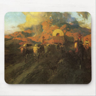 Vintage Amerikanischer Westen, Overland Trail von  Mousepad