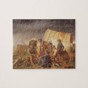 Vintage Amerikanischer Westen, Rat auf der Prairie Puzzle