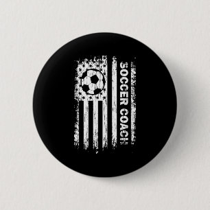 Vintage-amerikanisches-Flagge-Fußball-Trainer-Fußb Button