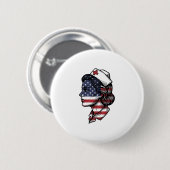 Vintage-amerikanisches-Flagge-Krankenschwester-Pro Button (Vorne & Hinten)