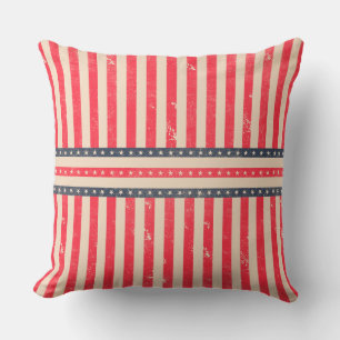 Vintage-amerikanisches Kissen mit USA-Flagge