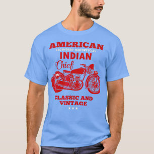 Vintage Amerikanisches Motorrad Indian alte Biker T-Shirt