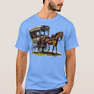 Vintage-Amish-Kutsche Pferdekutsche Wagen ländlich T-Shirt