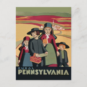 Vintage Amish ländliche Pennsylvania Reise Tourism Postkarte