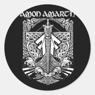 Vintage Amon Amarth Design für Fans Liebhaber Runder Aufkleber