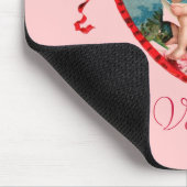 Vintage Amor-Mausunterlage des Valentines Tages Mousepad (Ecke)