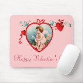 Vintage Amor-Mausunterlage des Valentines Tages Mousepad (Mit Mouse)