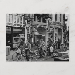 Vintage Amsterdam Holland Biker Postkarte
