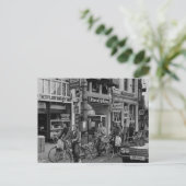 Vintage Amsterdam Holland Bikers Postkarte (Stehend Vorderseite)