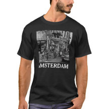 Vintage Amsterdam Holland Motorradfahrer