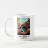Vintage Amsterdam Netherlands Painting Kaffeetasse (Links)