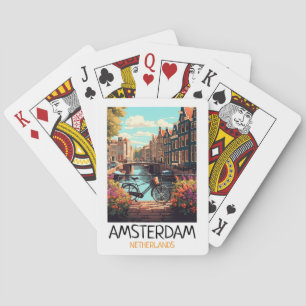 Vintage Amsterdam Niederlande Malerei Spielkarten