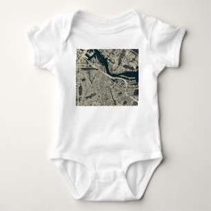 Vintage Amsterdamer Karte: Retro Minimalistisch Baby Strampler
