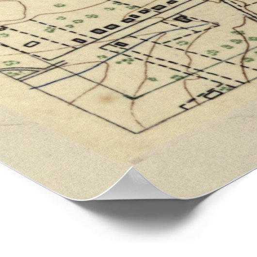 Vintage Anacostia DC Karte (1892) Poster (Ecke)