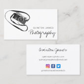 Vintage Analogkamera Fotografie Visitenkarte (Vorne/Hinten)