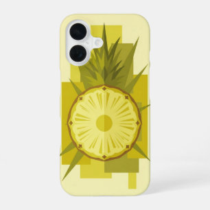 Vintage-Ananas auf Block iPhone 16 Hülle