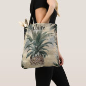 Vintage Ananas auf Goldfolie gestreift Tasche (Von Nahem)