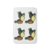 Vintage Ananas, Bio Obst Badematte (Vorderseite Vertikal)