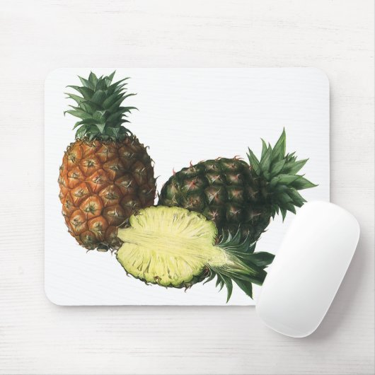 Vintage Ananas, Bio Obst Mousepad (Mit Mouse)