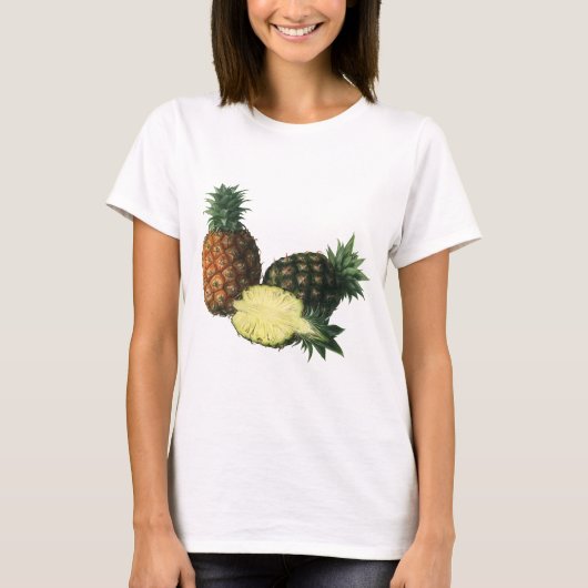Vintage Ananas, Bio Obst T-Shirt (Vorderseite)