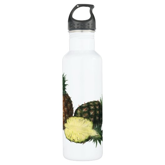 Vintage Ananas, Bio Obst Trinkflasche (Vorderseite)