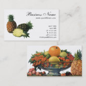 Vintage Ananas, Bio Obst Visitenkarte (Vorne/Hinten)