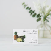 Vintage Ananas, Bio Obst Visitenkarte (Stehend Vorderseite)