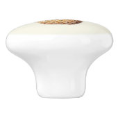 Vintage Ananas-Creme Keramikknauf (Seitenansicht)