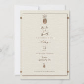 Vintage Ananas Einladung (Vorderseite)