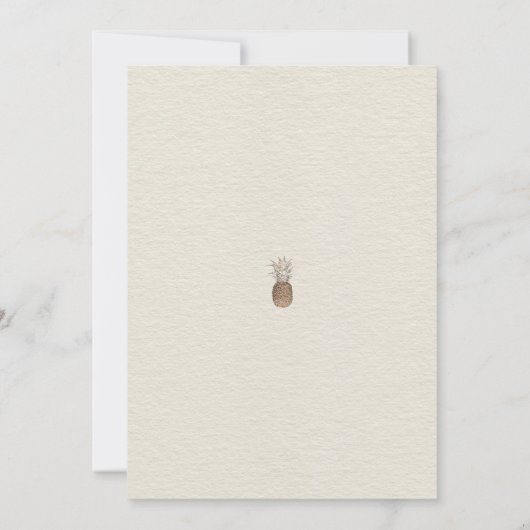 Vintage Ananas Einladung (Rückseite)