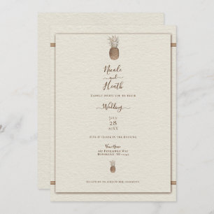 Vintage Ananas Einladung