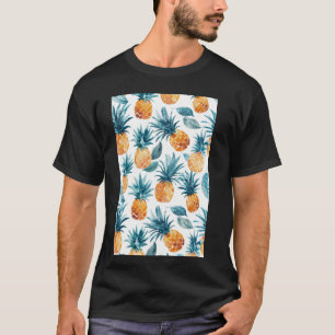 Vintage-Ananas-Fruchtmuster-Kunst T-Shirt