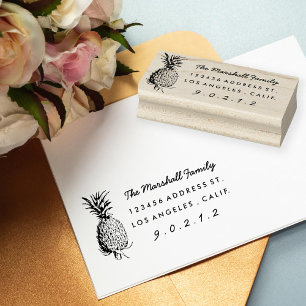 Vintage Ananas Gummi Rücksendeadresse Briefmarke Gummistempel
