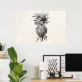 Vintage Ananas-Illustration Ananas aus dem 18. Jah Poster (Heimbüro)
