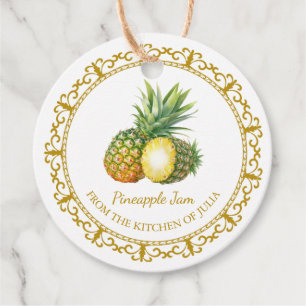 Vintage Ananas Jam Hang Tag l White Geschenkanhänger